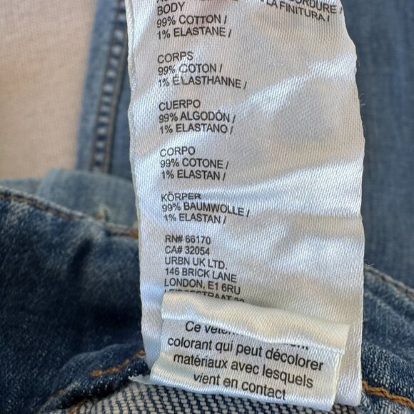 NWT Anthropologie The Colette Crop Wide-Leg Jeans Maeve Palms Wash Blue 25 - Picture 8 of 11